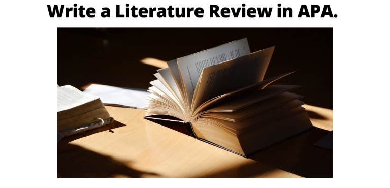 How to Write a Literature Review in APA